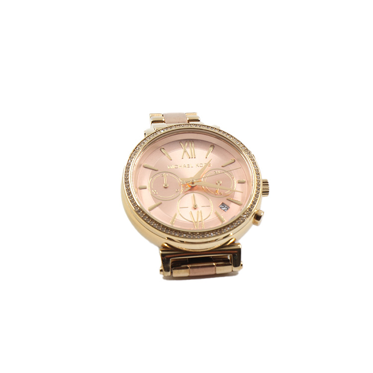 Michael Kors MK 6583 Gold Toned With Ligh Pink Face