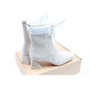 Vivaia Square-Toe Lace-Up Heeled Boots, Size: EU39