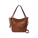 Fossil Sam Brown Leather Tote flower