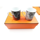 Hermes Paris H Deco  2 Mugs Set