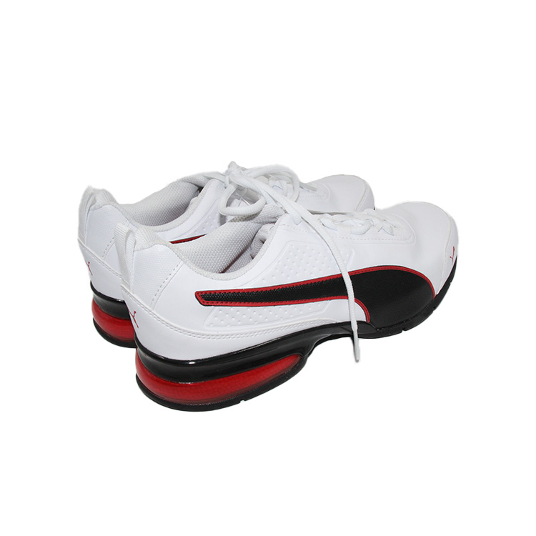 Puma Shoe White Black and red