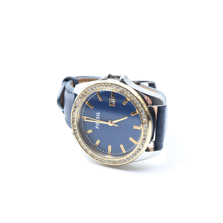 Fossil BQ3295, All Stainless Steel 5 ATM, Beautiful Blue With Gems