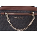 Michael Kors jet large Logo Crossbody Bag + Wallet Brown Gold Toned