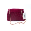 Ted Baker Women Purple Velvet Quilted Crossbody Bag