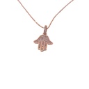 Dione Rose Gold Diamond Hamsa Pendant
