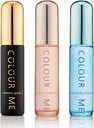 Colour ME Sky Blue/Gold Femme/Pearl - Triple Pack, Fragrance for Women, 3 x 50ml Eau de Perfume