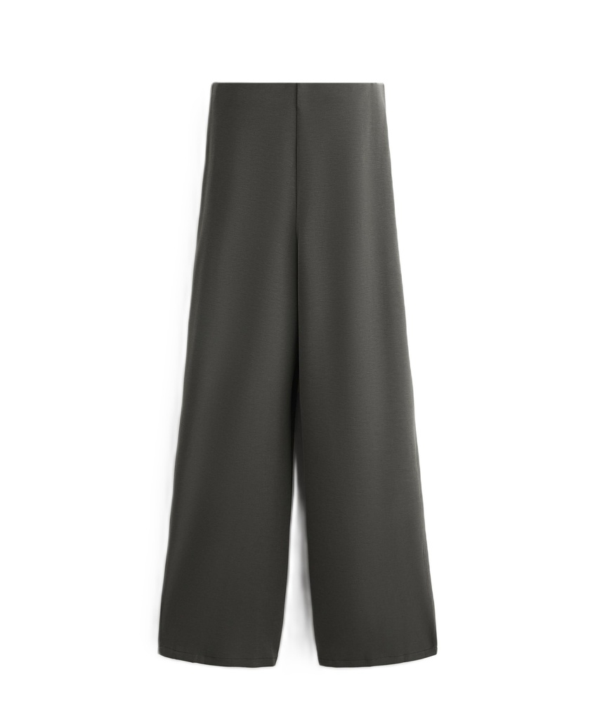 Pleated wide-leg Soft Touch trousers **  Color :  Dark lead grey Size : M **