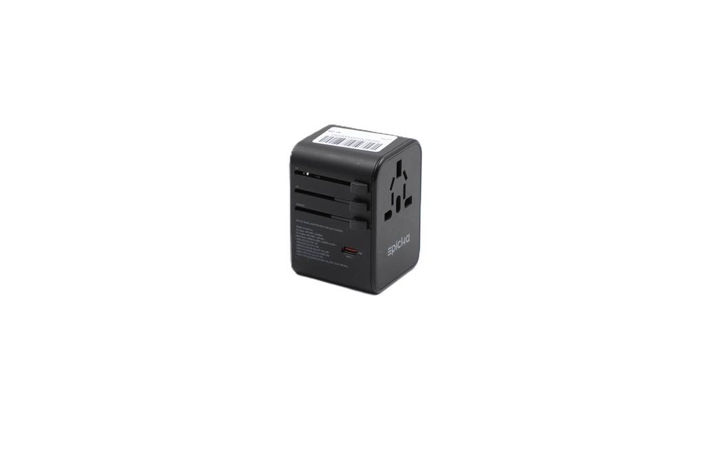 EPICKA Universal Travel Adapter, GaN International Plug Adapter TA-105 Pro