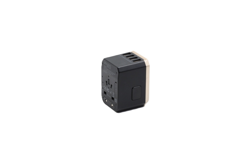 International Travel Power Adapter With 4 USBs (5.6A), Fast Charging Type-C