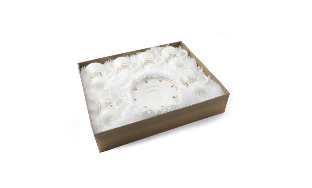 Porceletta Ivory Belly Tea Cup & saucer Set 12 Pcs