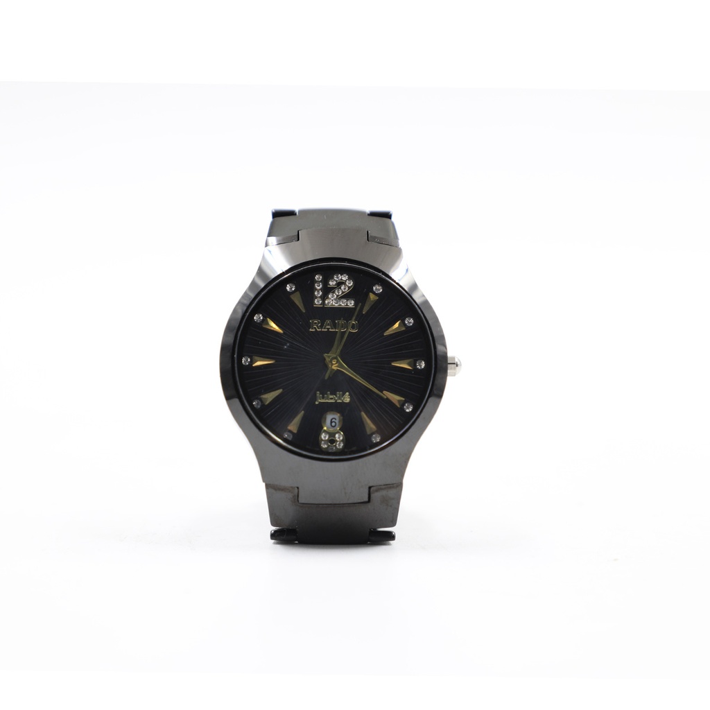 Rado Jubile Full Black 6020G Swiss Made ** Contain a Tiny Crack On The Middle & Battery Drained**