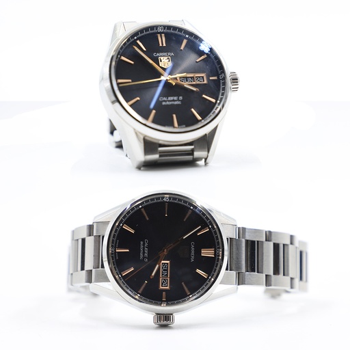 Carrera Day-Date Calibre 5 Automatic Swiss Made, WAR201C-1, 100 Meter, Strap Size ** Small ~ Mid